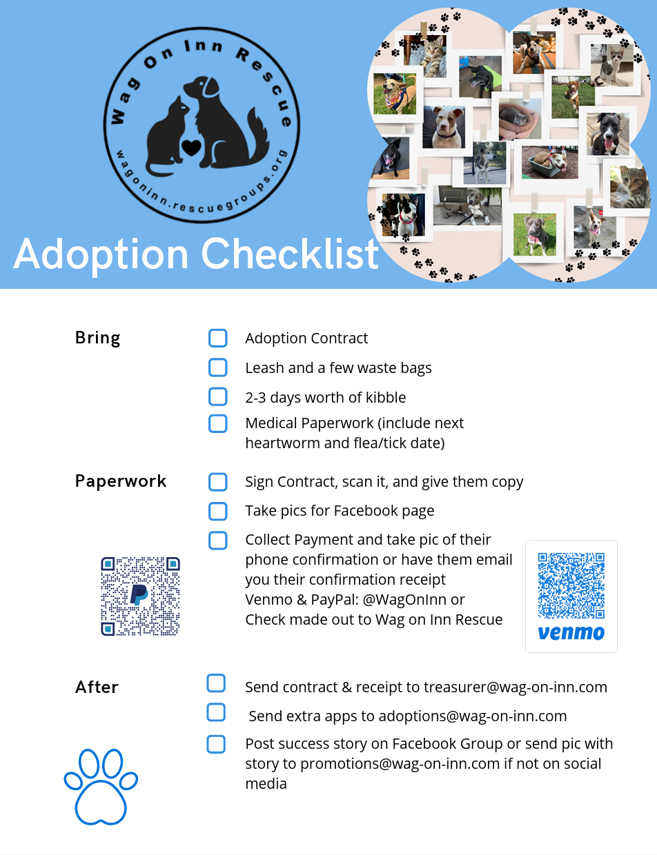 Foster Resources & Contacts | Wag On Inn Rescue