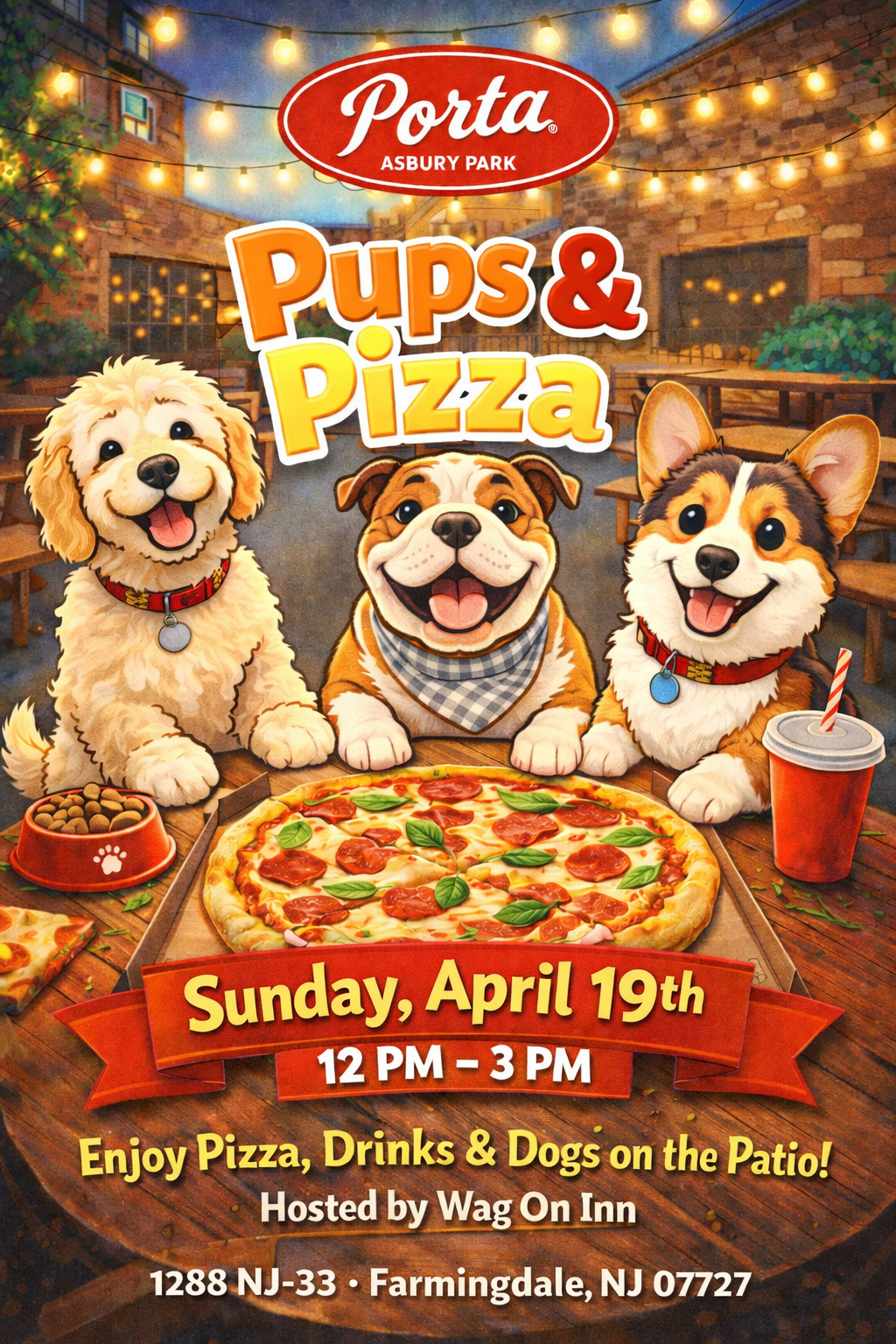 Pups and Pizza Adoption Event at Porta